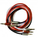 Audio cable (AUX) силиконовый провод 3,5 F- 3.5 F 1.0 м ( тех.пак.)