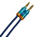 Audio cable (AUX) тканевый  3,5 F- 3.5 F 1.0 м (в блистере)
