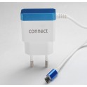 СЗУ Connect TECHNOLOGY micro 2000 mAh white-blue